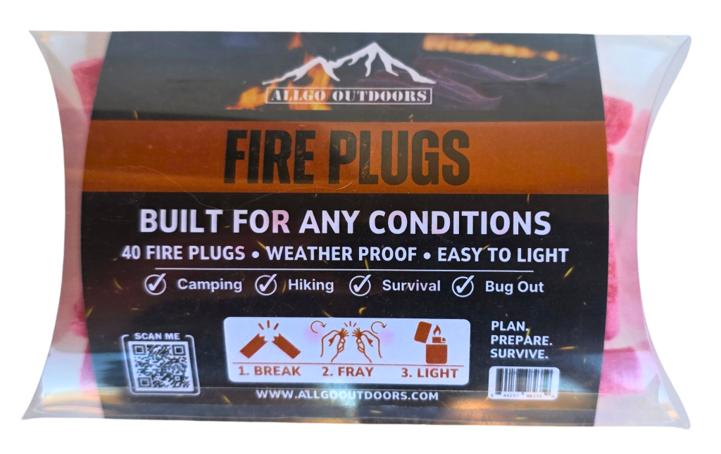 Allgo Outdoors Fire Plugs – 40 Pack – Fire Starter Tinder
