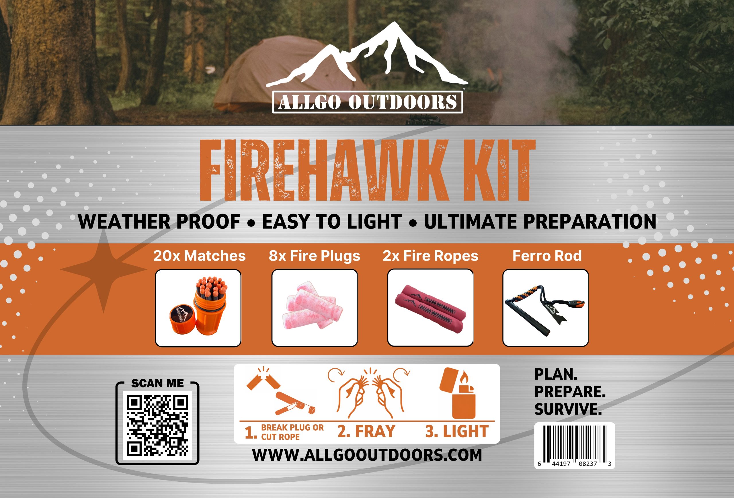 Allgo Outdoors Firehawk Fire Kit