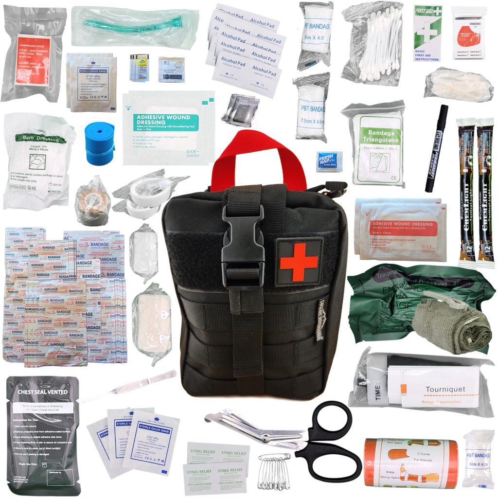 Allgo Outdoors Trauma Advanced Kit with Tourniquet – Trauma Kit 1 – 235+ Piece Kit