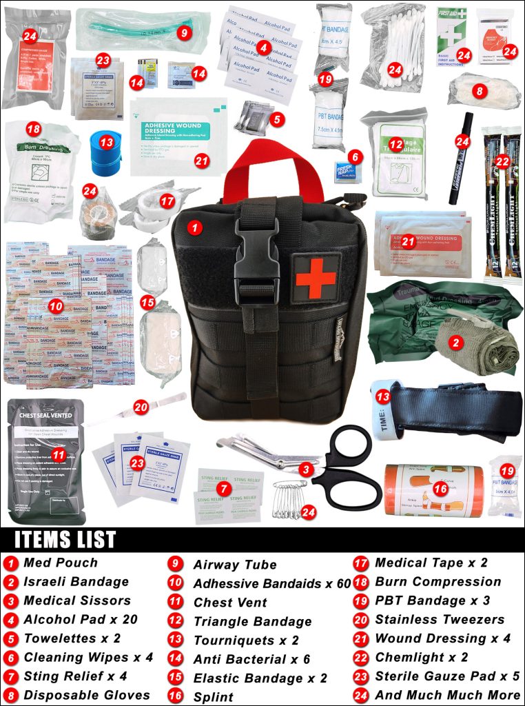 Allgo Outdoors Trauma Advanced Kit with Tourniquet – Trauma Kit 1 – 235+ Piece Kit