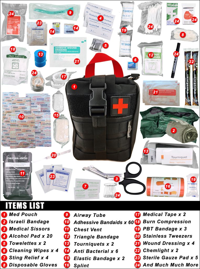 Allgo Outdoors Trauma Advanced Kit with Tourniquet – Trauma Kit 1 – 235+ Piece Kit