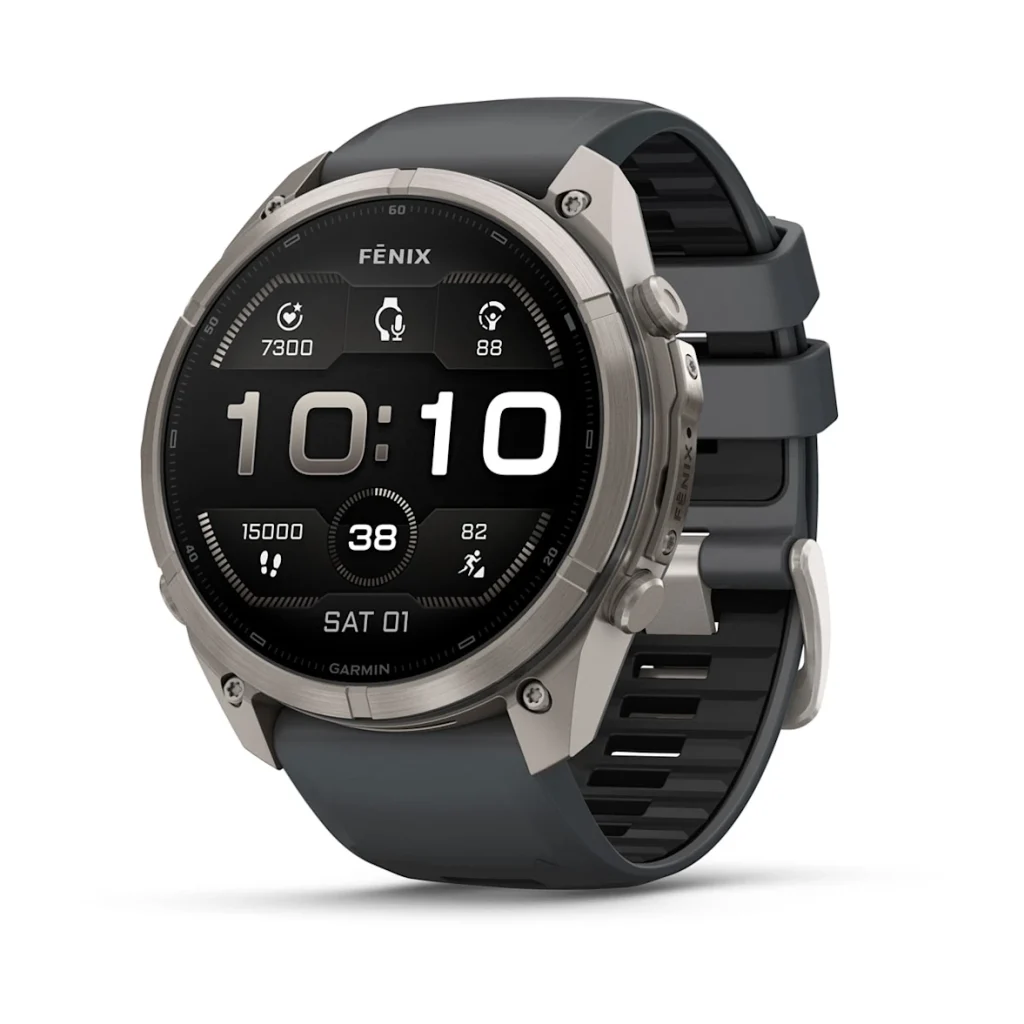 Garmin Fenix 9 Pro – 51 mm – AMOLED Sapphire – Titanium with Graphite/Black Silicone Band – 010-04337-25