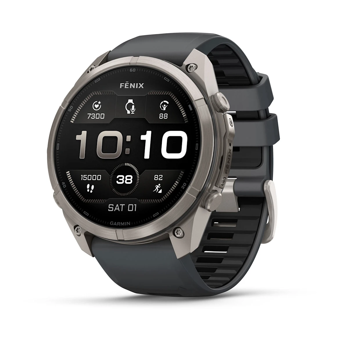 Garmin Fenix 9 Pro – 51 mm – AMOLED Sapphire – Titanium with Graphite/Black Silicone Band – 010-04337-25