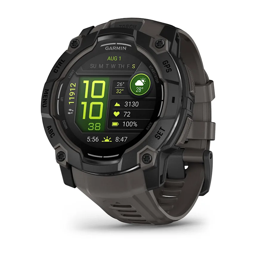 Garmin Instinct 3 – 45 mm AMOLED – Black with Charcoal Band – 010-02936-00